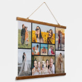 独自の9つのフォトコラージュを作成 吊り下げ型タペストリー (傾斜あり)