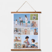 独自の9つのフォトコラージュを作成 吊り下げ型タペストリー (正面)