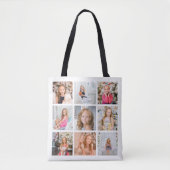 独自の9つのフォトコラージートバッグを作成する トートバッグ (正面)