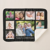 独自の9フォトコラージファミリー引用文ブラックの作成 シェルパブランケット (正面(横))