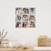 独自の9フォトコラージュの丸いコーナーを作成 ポスター (キッチン)