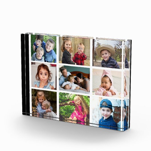 独自の9フォトコラージュ家族ギフトブロックを作成 フォトブロック (右)