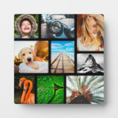 独自の9フォトコラージュ枠の黒 フォトプラーク (正面)