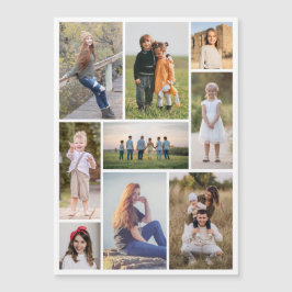 独自の9フォトコラージュ磁気カードを作成