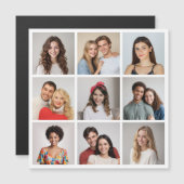 独自の9フォトコラージュ磁気カードを作成 (正面/裏面)