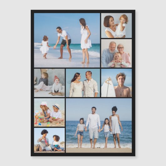 独自の9フォトコラージュ磁気カードを作成 (正面)