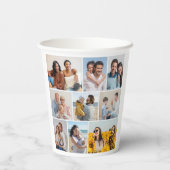 独自の9フォトコラージュ紙カップの作成 紙コップ (裏面)