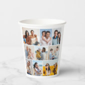 独自の9フォトコラージュ紙カップの作成 紙コップ (正面)
