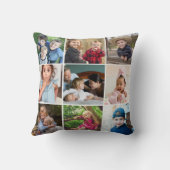 独自の9フォトコラージュ記念ファイルを作成 クッション (裏面)