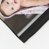 独自の9家族のフォトコラージュ黒を作成 フリースブランケット (角)