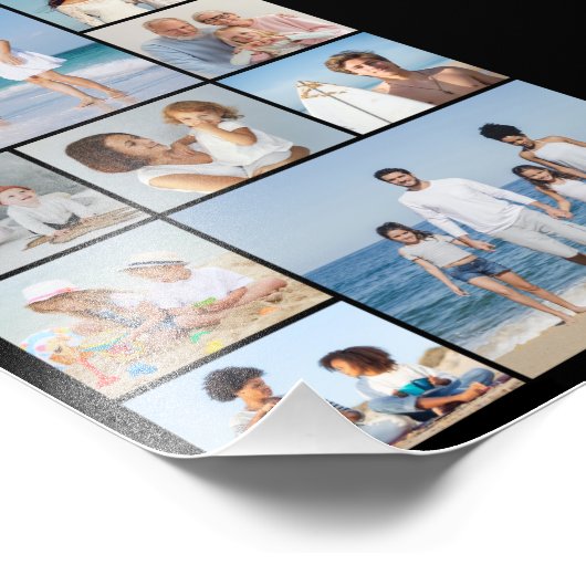 独自の9枚のフォトコラージュ写真の拡大を作成 フォトプリント (角)