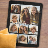 独自の9枚の写真を追加コラージュ – カラーを編集できる シェルパブランケット