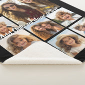 独自の9枚の写真を追加コラージュ – カラーを編集できる シェルパブランケット (3/4)