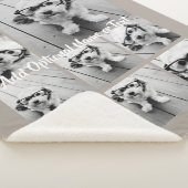 独自の9枚の写真を追加コラージュ – トープを編集できる シェルパブランケット (3/4)