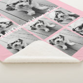 独自の9枚の写真を追加コラージュ – CAN edit pink シェルパブランケット (3/4)