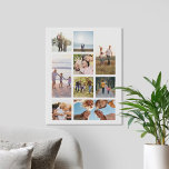 独自の9枚の写真パーソナライズされたコラージュを作成 フェイクキャンバスプリント<br><div class="desc">9パーソナライズされたつの写真でフェイク独自のフォトコラージュのキャンバス印刷をお気に入りの作成。</div>