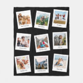独自の9枚の写真パーソナライズされたコラージュを作成 フリースブランケット (正面)