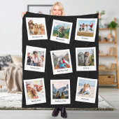 独自の9枚の写真パーソナライズされたコラージュを作成 フリースブランケット