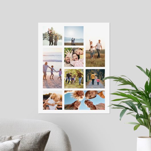 独自の9枚の写真パーソナライズされたコラージュを作成 ポスター