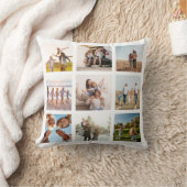 独自の9枚の写真モダンコラージュの正方形を作成 クッション (ブランケット)