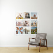 独自の9枚の写真モダンコラージュの正方形を作成 タペストリー (インサイチュ)