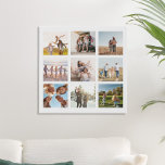独自の9枚の写真モダンコラージュの正方形を作成 フェイクキャンバスプリント<br><div class="desc">9つのカスタム写真を使用しフェイクて、独自のフォトコラージョお気に入りのンのキャンバス印刷を作成</div>