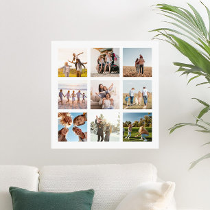 独自の9枚の写真モダンコラージュの正方形を作成 ポスター