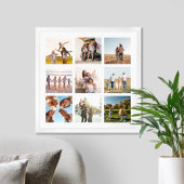 独自の9枚の写真モダンコラージュの正方形を作成 ポスター