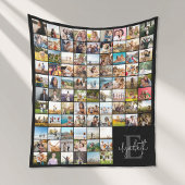 独自の90フォトパーソナライズされたコラージュを作成 フリースブランケット