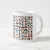 独自の96フォトカスタムコラージュを作成 ジャンボコーヒーマグカップ (正面右)