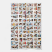 独自の96フォトコラージュの編集可能な色を作成 キッチンタオル (縦)