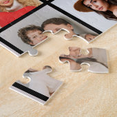 独自の96フォトコラージュの編集可能な色を作成 ジグソーパズル (側面)