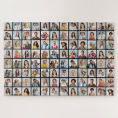 独自の96フォトコラージュの編集可能な色を作成 ジグソーパズル (横)