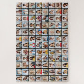 独自の96フォトコラージュの編集可能な色を作成 ジグソーパズル (縦)