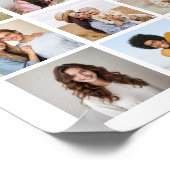 独自の96フォトコラージュの編集可能な色を作成 ポスター (角)