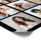 独自の96フォトコラージュの編集可能な色を作成 ポスター (角)