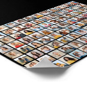 独自の96フォトコラージュの編集可能な色を作成 ポスター (角)