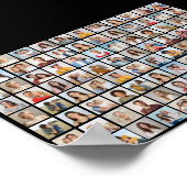 独自の96フォトコラージュの編集可能な色を作成 ポスター (角)