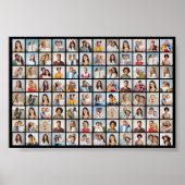 独自の96フォトコラージュの編集可能な色を作成 ポスター (正面)