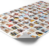 独自の96フォトコラージュの編集可能な色を作成 ポスター (角)