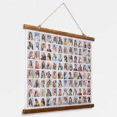 独自の96フォトコラージュの編集可能な色を作成 吊り下げ型タペストリー (傾斜あり)