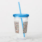 独自の96フォトコラージュを作成 アクリルタンブラー (左)