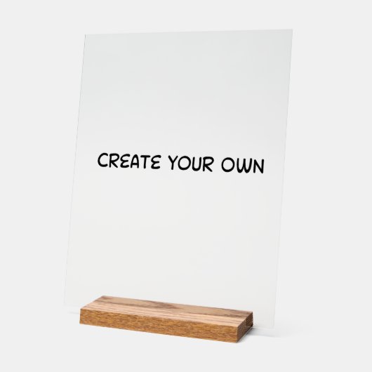 独自の アクリルサイン (傾斜)