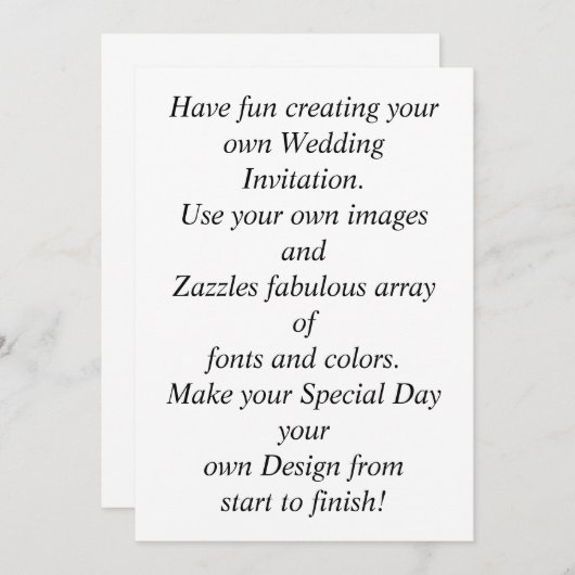 独自の&カスタマイズを作成パーソナライズされた結婚する 招待状 (正面/裏面)