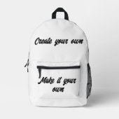 独自の プリントバックパック (正面)