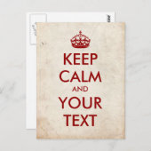 独自の「保Calm」(濃い赤)を作成 ポストカード (正面/裏面)