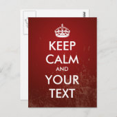 独自の「保Calm」(赤グランジ)を作成 ポストカード (正面/裏面)