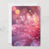 独自の《写真》ぼけ味ファンタジーピンクの花を作成 招待状 (裏面)