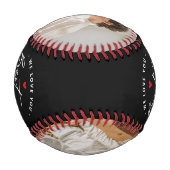 独自の「最高のパパEver」を作成2 Photo Keepsake 野球ボール (裏面)