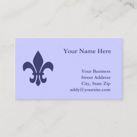 独自の（紋章の）フラ・ダ・リ 名刺 (正面)